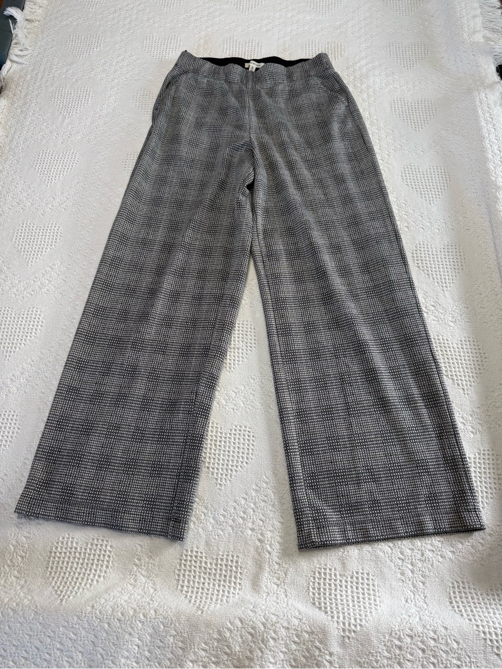 Max Studio Houndstooth Wide Leg Dress Pants (M)